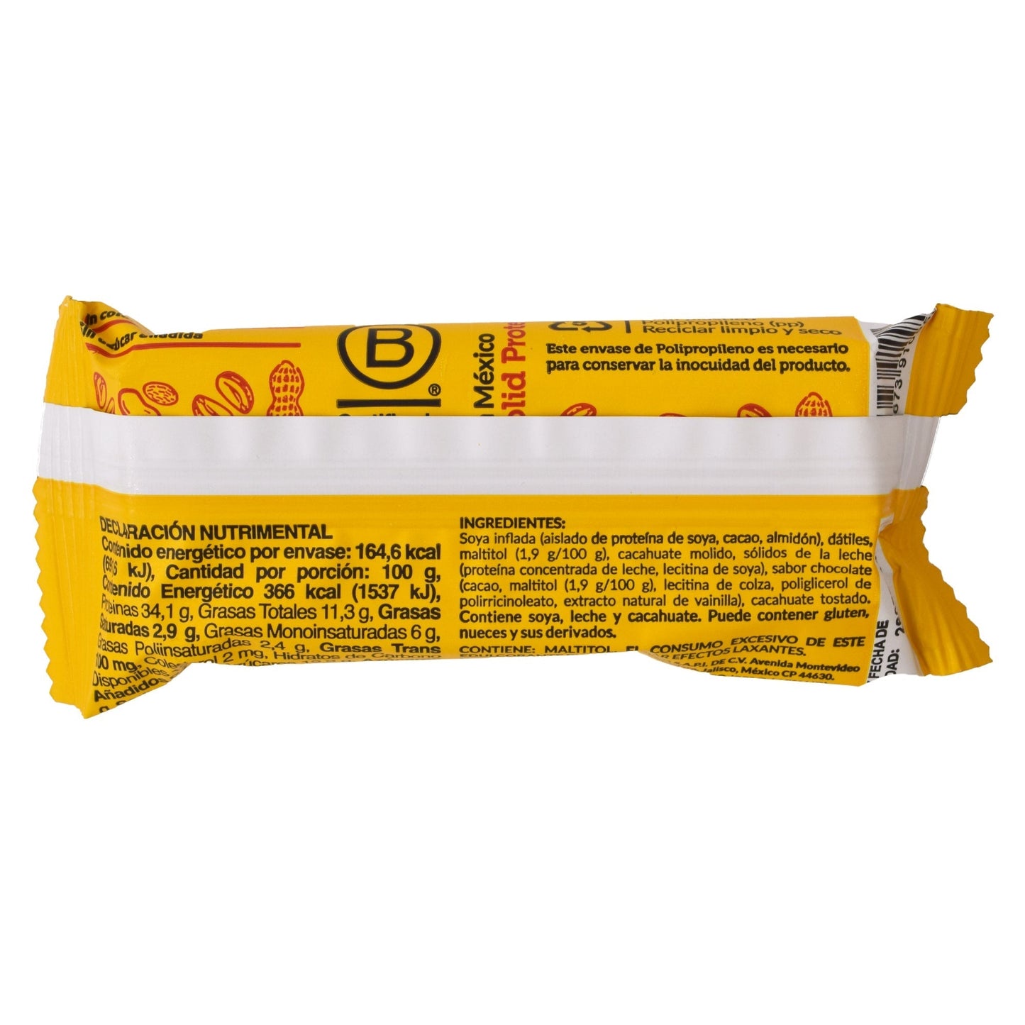 Barra Proteina Chocolate Cacahuate 45 G (Paquete 16) (THE WILD FOODS)
