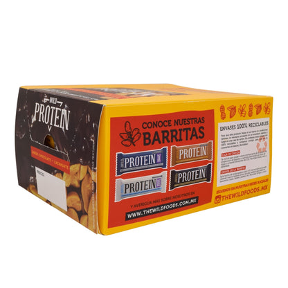 Barra Proteina Chocolate Cacahuate 45 G (Paquete 16) (THE WILD FOODS)