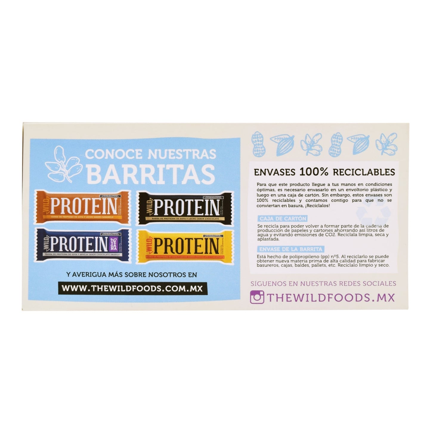 Barra De Proteina Chocolate Y Coco 45 G (Paquete 16) (WILD PROTEIN)