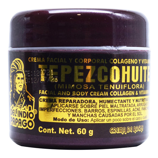 Crema De Tepezcohuite Tarro Tinto 60 G (DEL INDIO PAPAGO)