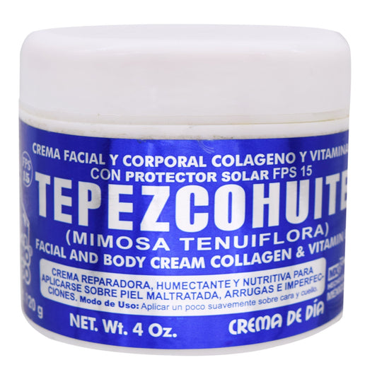 Crema Facial Tepezcohuite Dia 120 G (DEL INDIO PAPAGO)