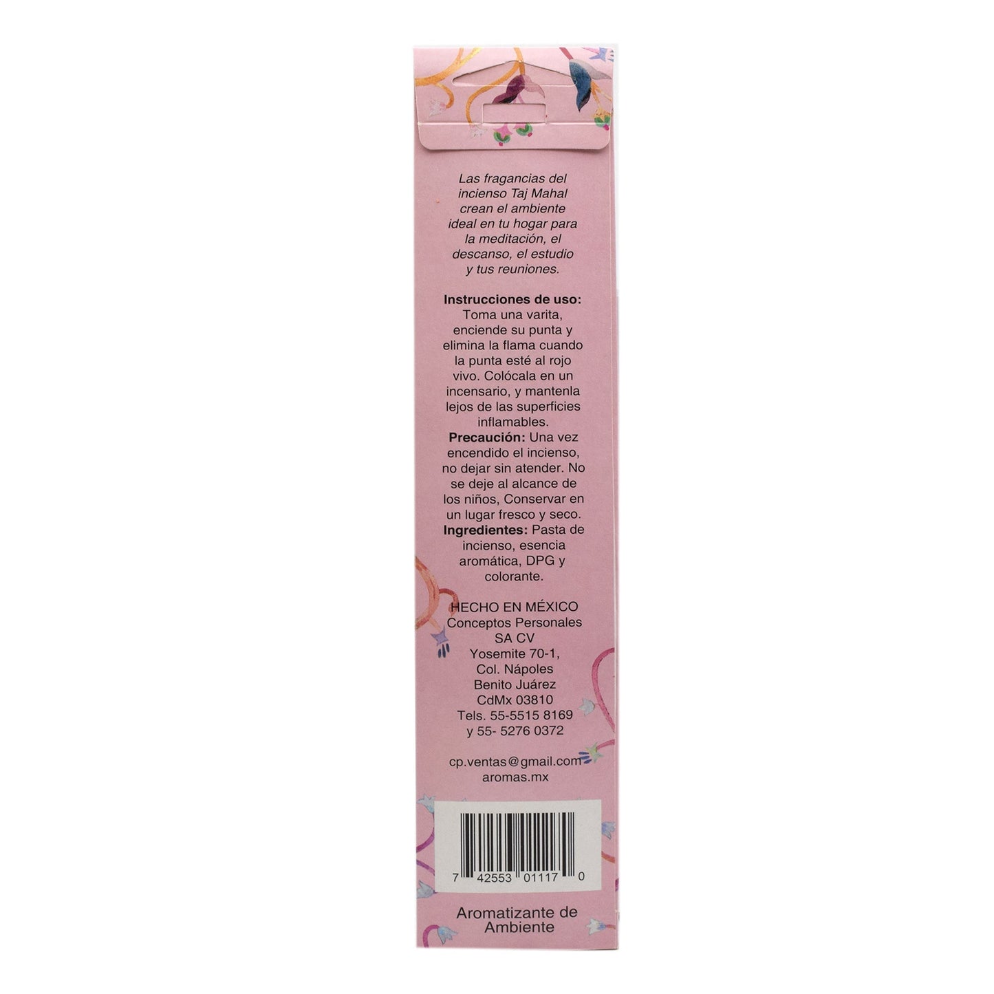 Incienso Rosas 20 Varitas (TAJ MAHAL)