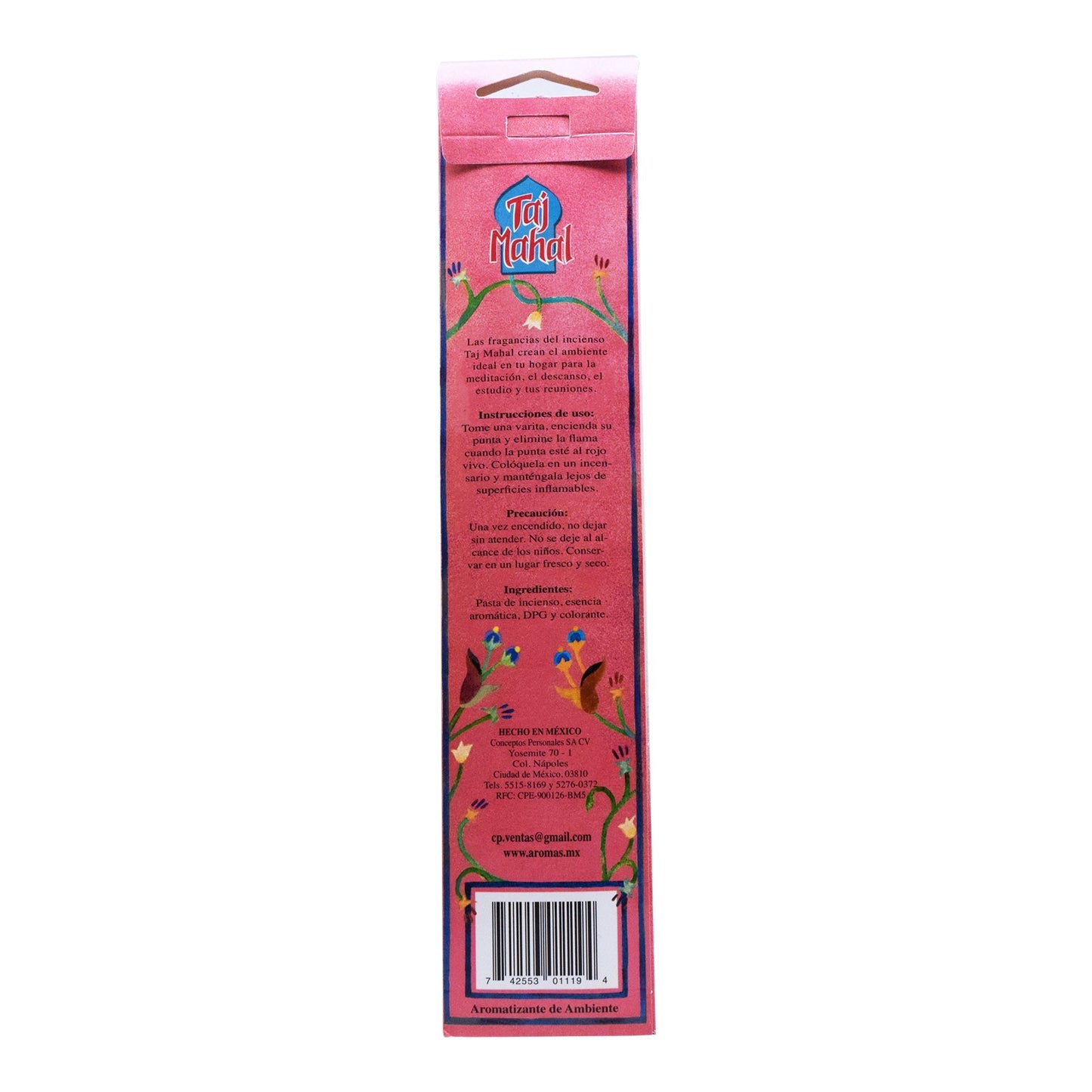 Incienso Flor De Pasion 20 Varitas (TAJ MAHAL)