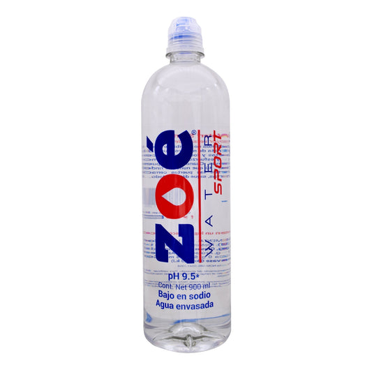 Agua Alcalina Ionizada Electrolitos Ph 9.5 900 Mililitros (ZOE)