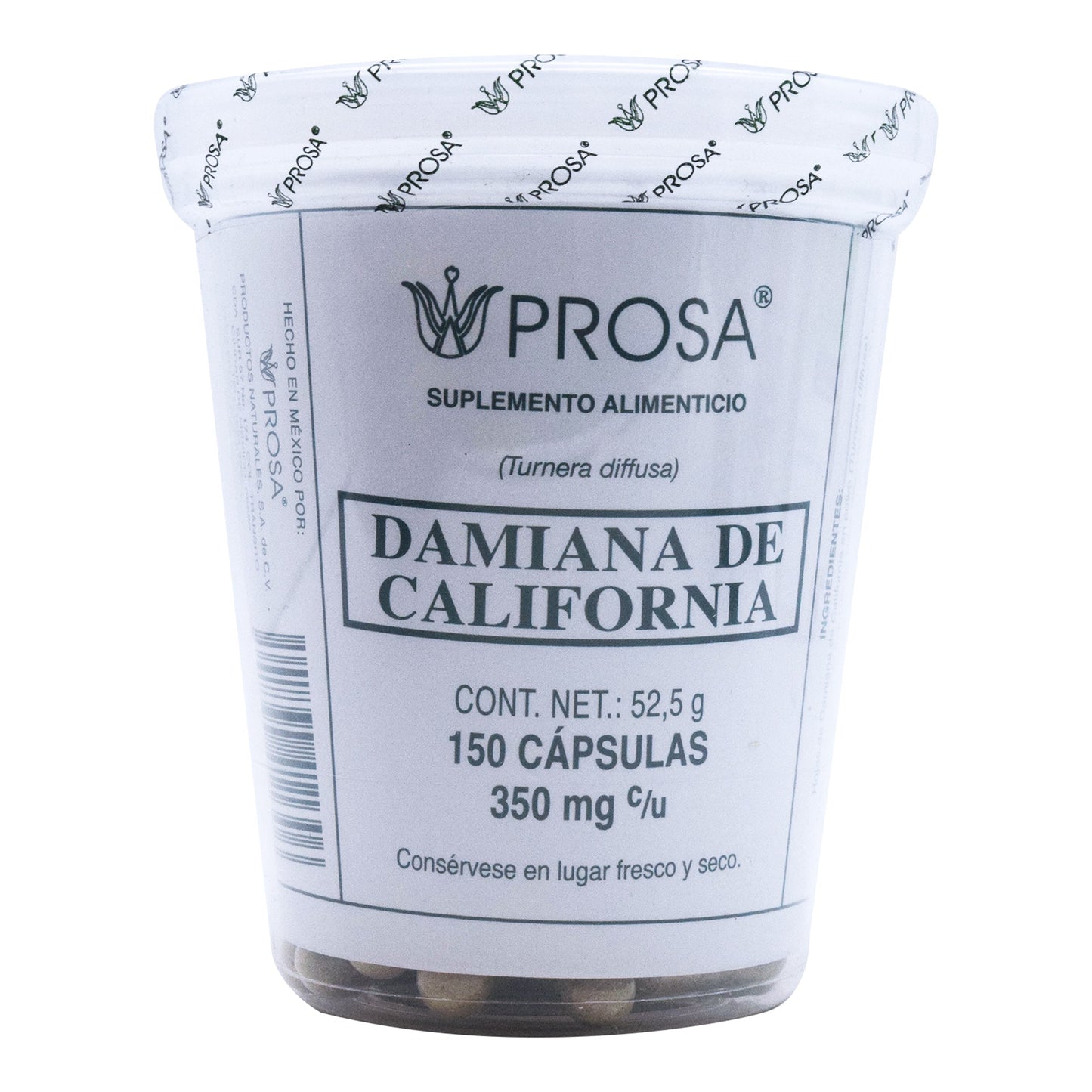 Damiana De California 150 Cápsulas (TECNONATURA)