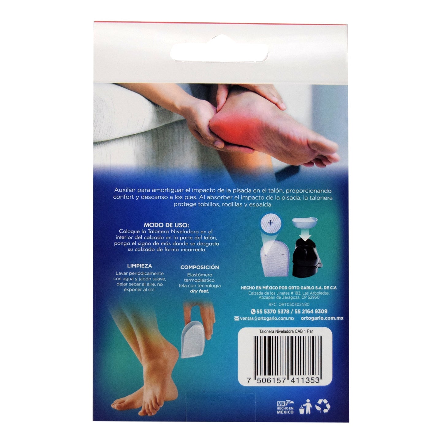 Talonera De Gel Balanceadora Caballero (SAYCO)