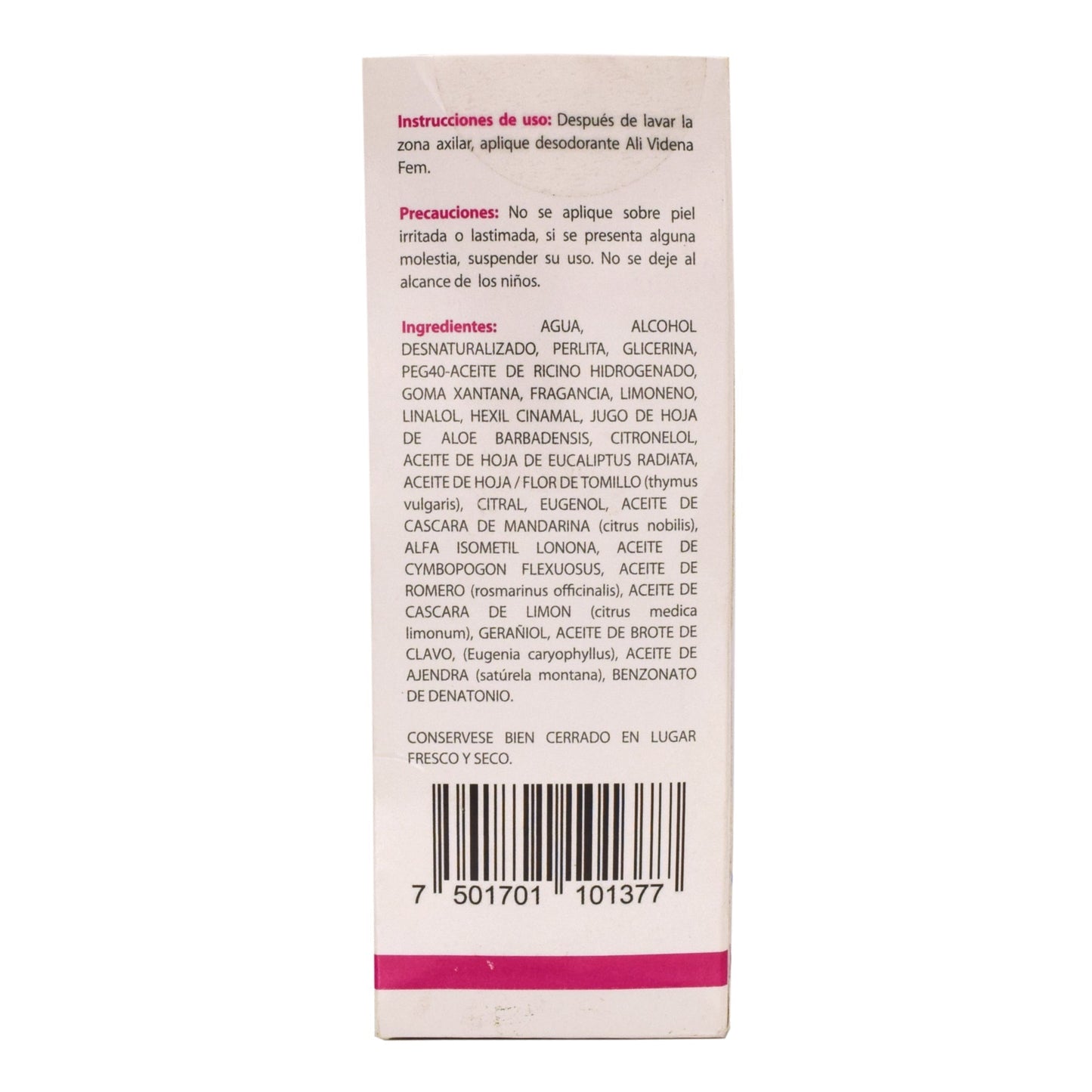 Desodorante Roll On 65 G (VIDENA FEM)