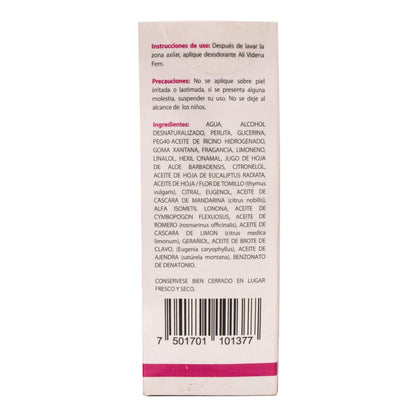 Desodorante Roll On 65 G (VIDENA FEM)