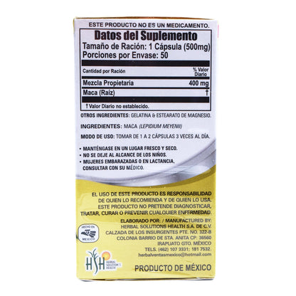 Maca 50 Cápsulas (NATURAL VITALITY)