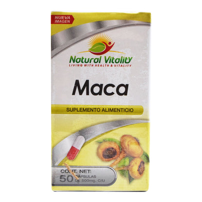 Maca 50 Cápsulas (NATURAL VITALITY)