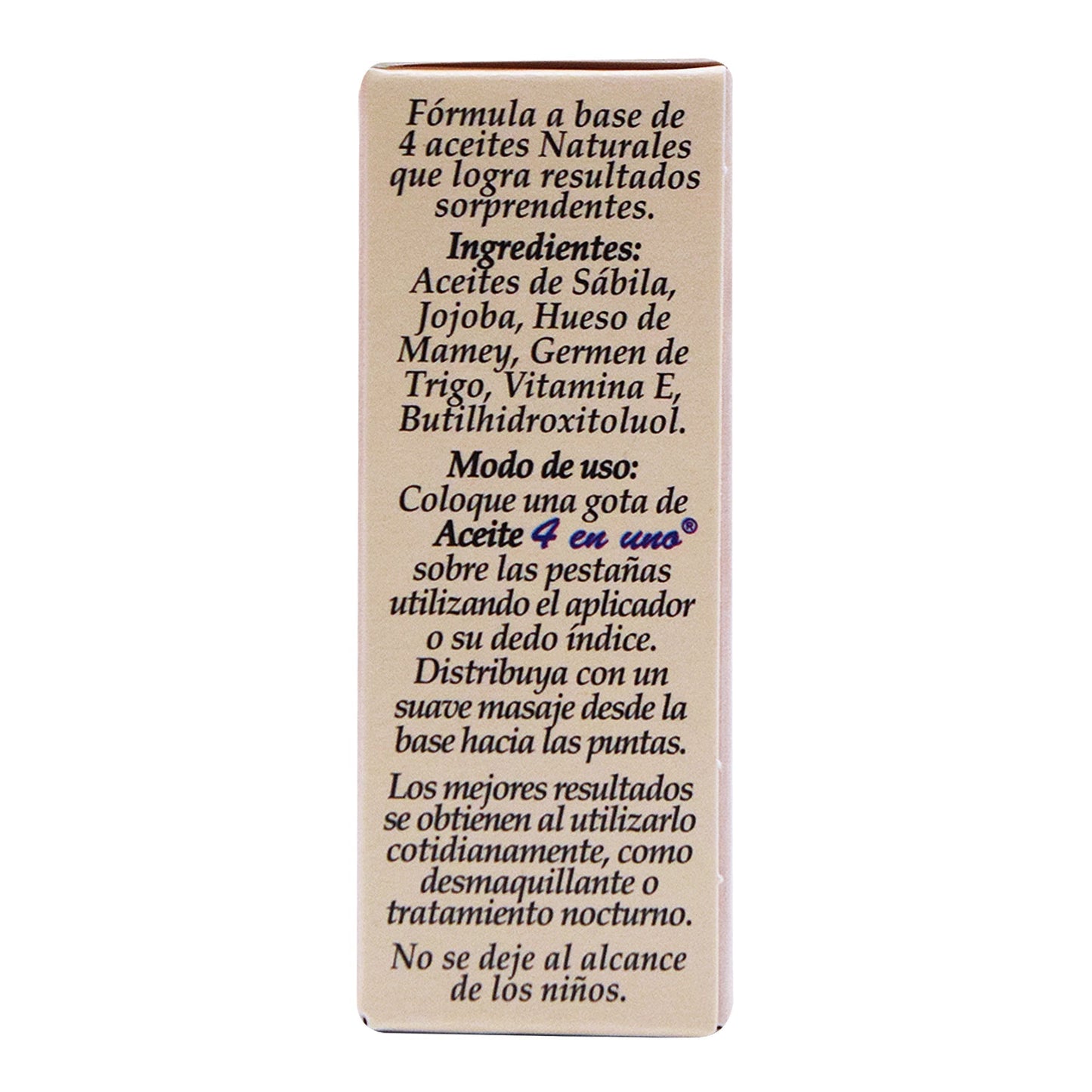 Aceite Para Pestaí±as 4 En Uno 15 Mililitros (PROSA)