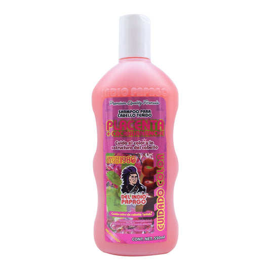 Shampoo Placenta Cacahuananche 550 Mililitros (DEL INDIO PAPAGO)