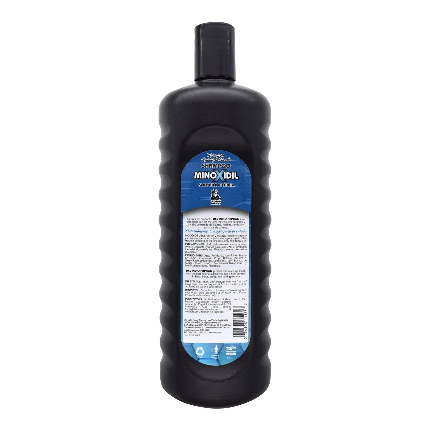 Shampoo Minoxidil 1.1 L (DEL INDIO PAPAGO)