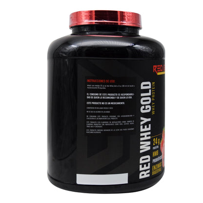 Proteina De Suero De Leche Helado De Fresa 5 Lb (RED GOLD)
