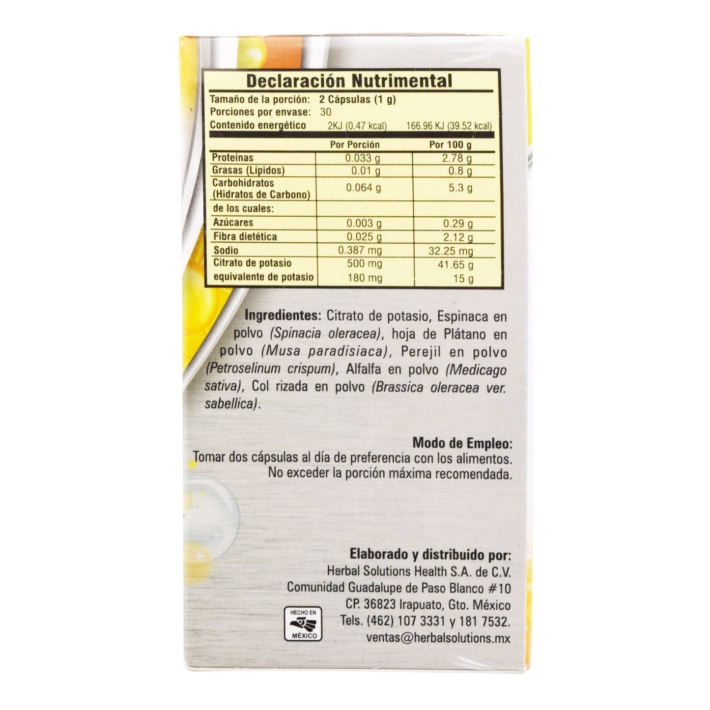 Potasio Mix 60 Cápsulas (NATURAL VITALITY)