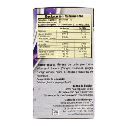 Melena De Leon Bacopa 60 Cápsulas (VITALAEL)