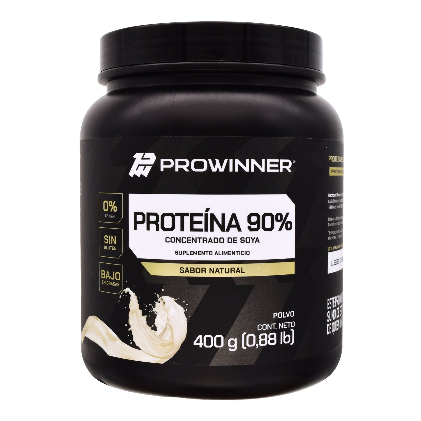 Proteina 90 Porciento De Soya Natural 400 G (PROWINNER)