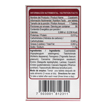 Copalcerin 90 Tabletas (YOATZIN)