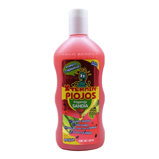 Shampoo Repelente De Piojos Sandia 550 Mililitros (DEL INDIO PAPAGO)