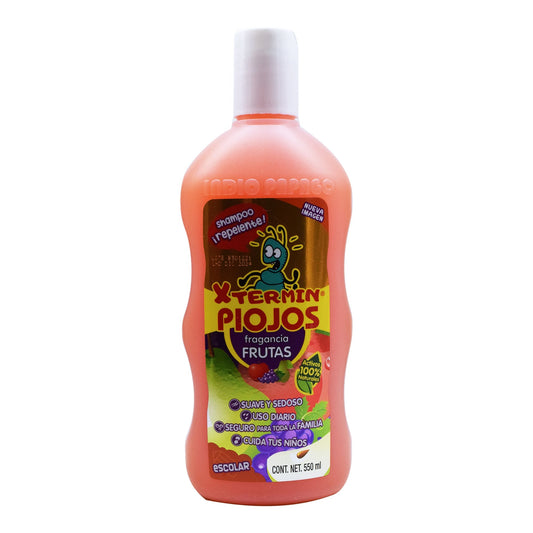 Shampoo Para Piojos Xtermin Frutas 550 Mililitros (DEL INDIO PAPAGO)