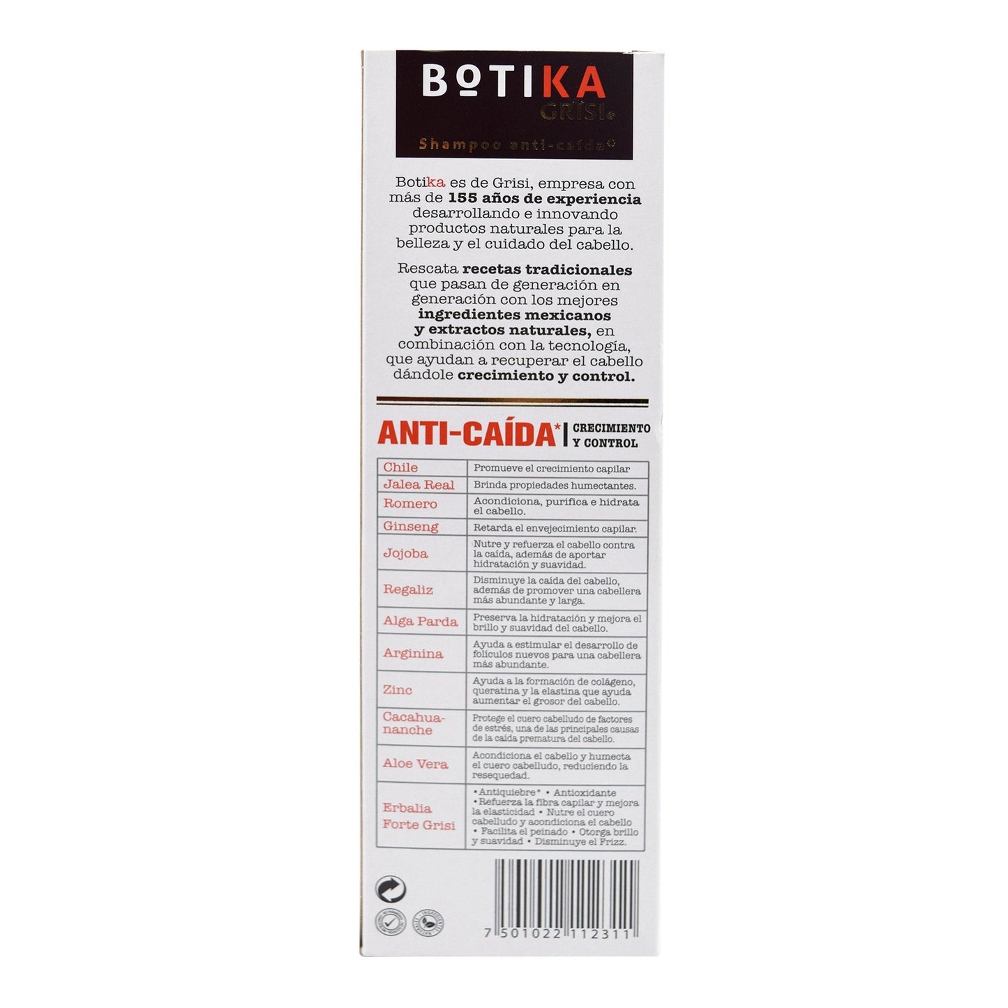 Shampoo Anti Caida 480 Mililitros (BOTIKA GRISI)