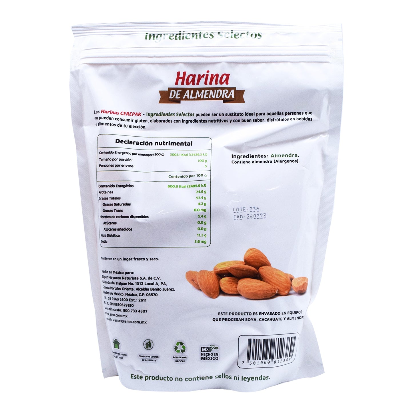 Harina De Almendra 500 G (CEREPAK)