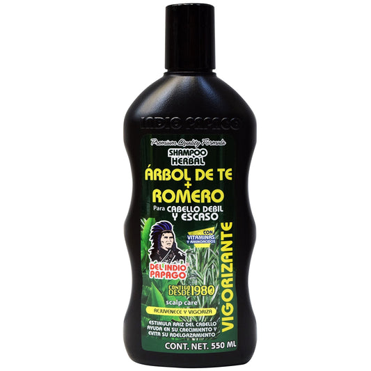 Shampoo Romero Y Arbol De Te 550 Mililitros (DEL INDIO PAPAGO)
