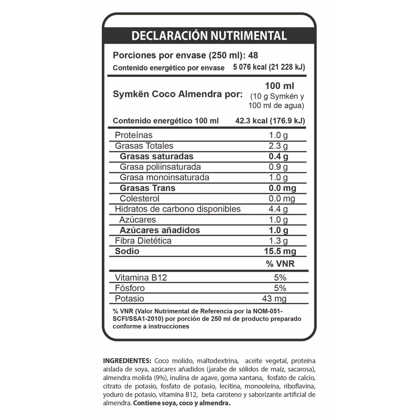 Bebida De Almendra Con Coco 1200 G (SOYAMIGO)
