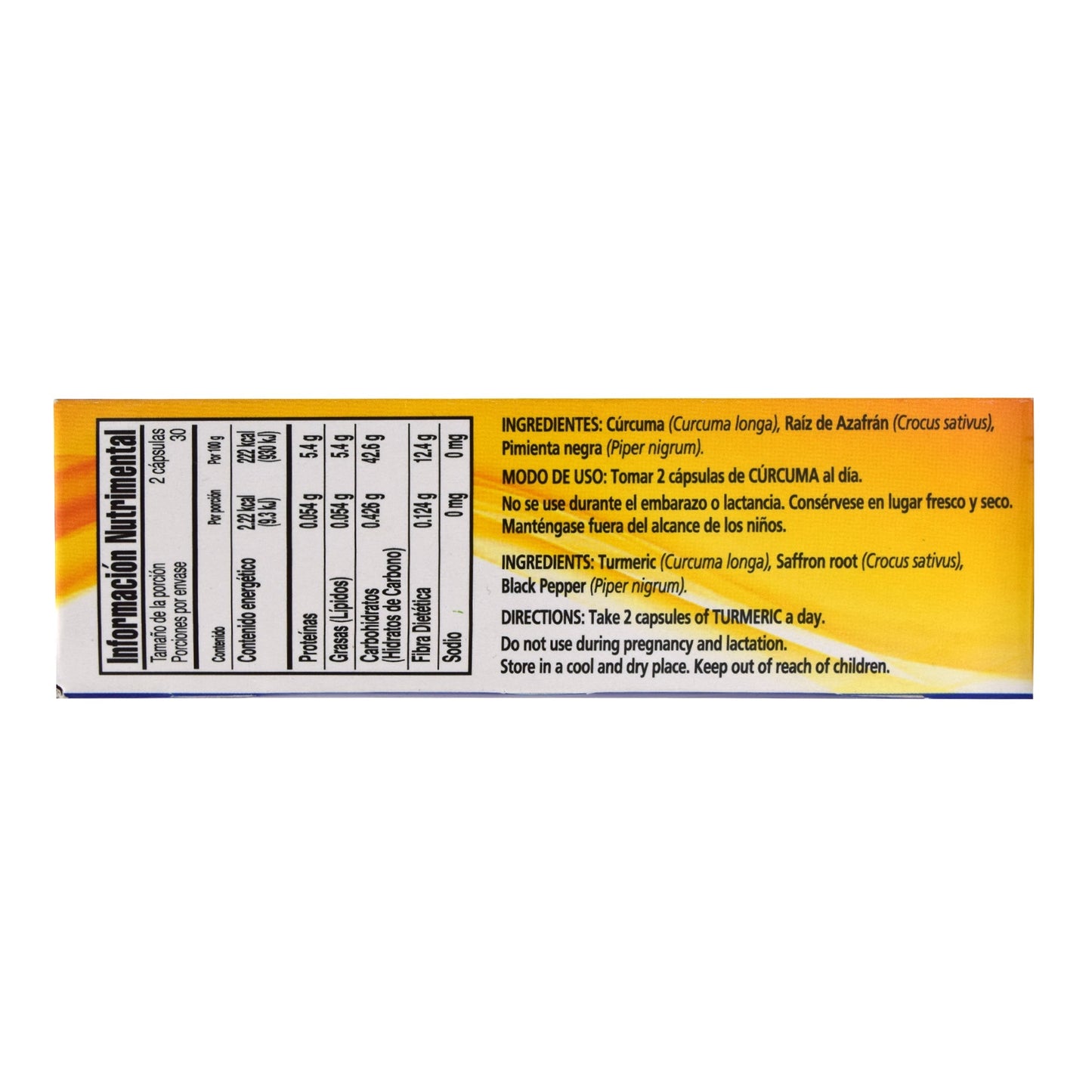 Cúrcuma 60 Cápsulas – Antiinflamatorio natural, articulaciones y digestión saludable