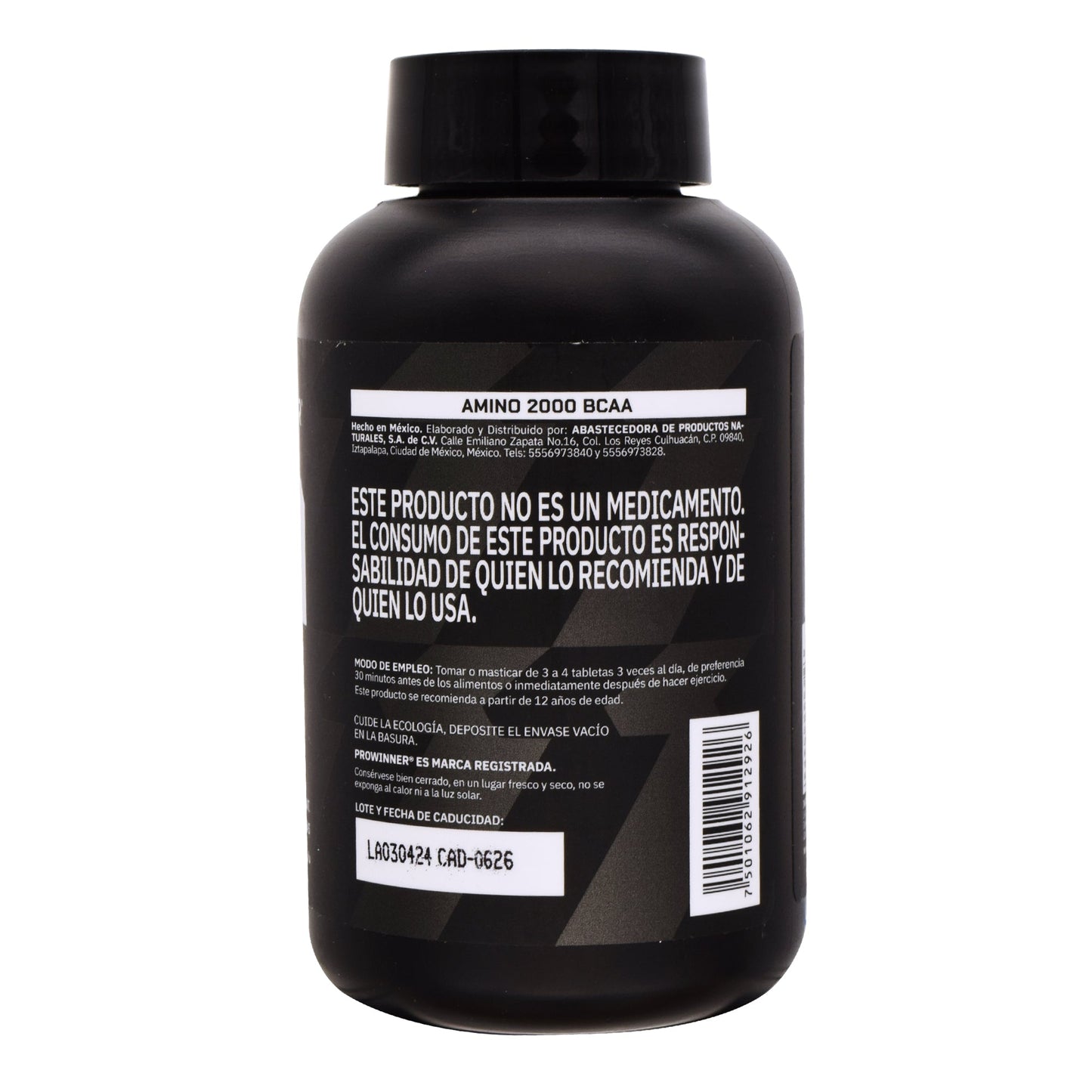 Amino Bcaa 2000 120 Capletas De 1200 Miligramos (PROWINNER)
