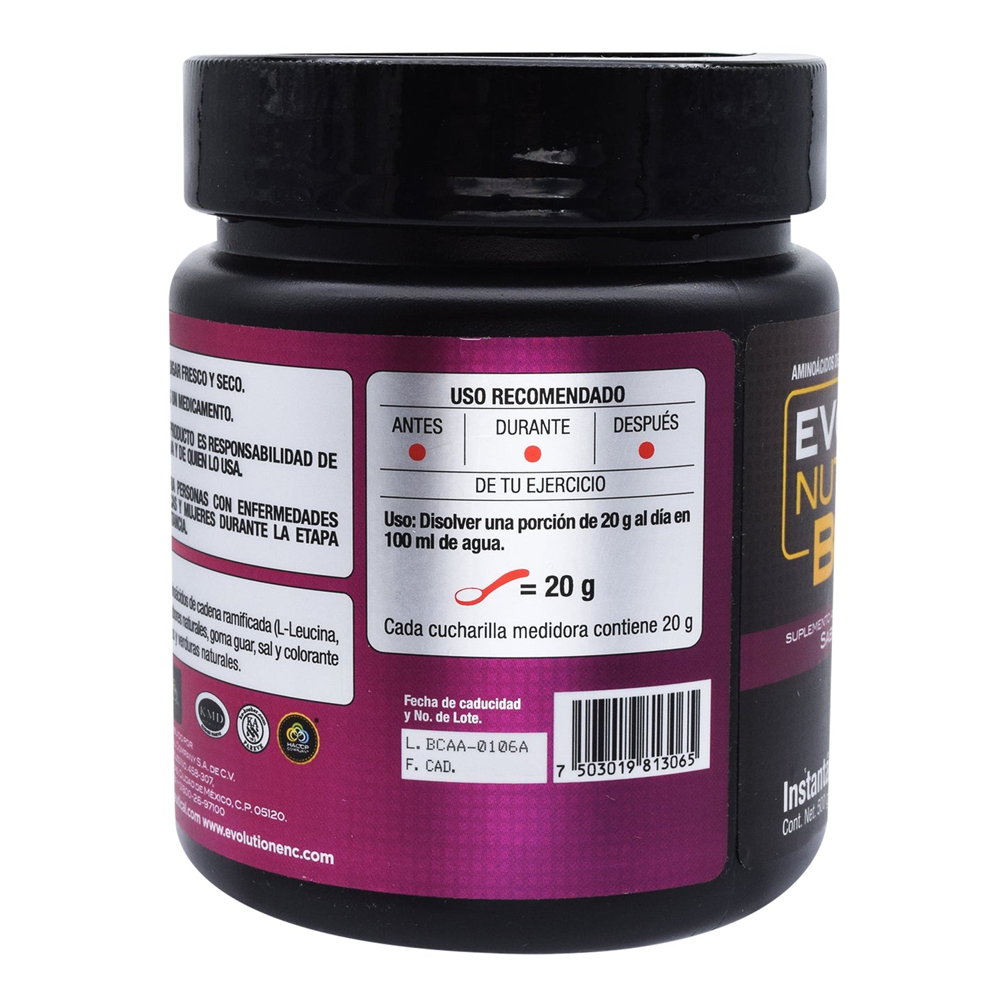 Aminoacidos Bccas Arandano Frambuesa 500 G (EVOLUTION)