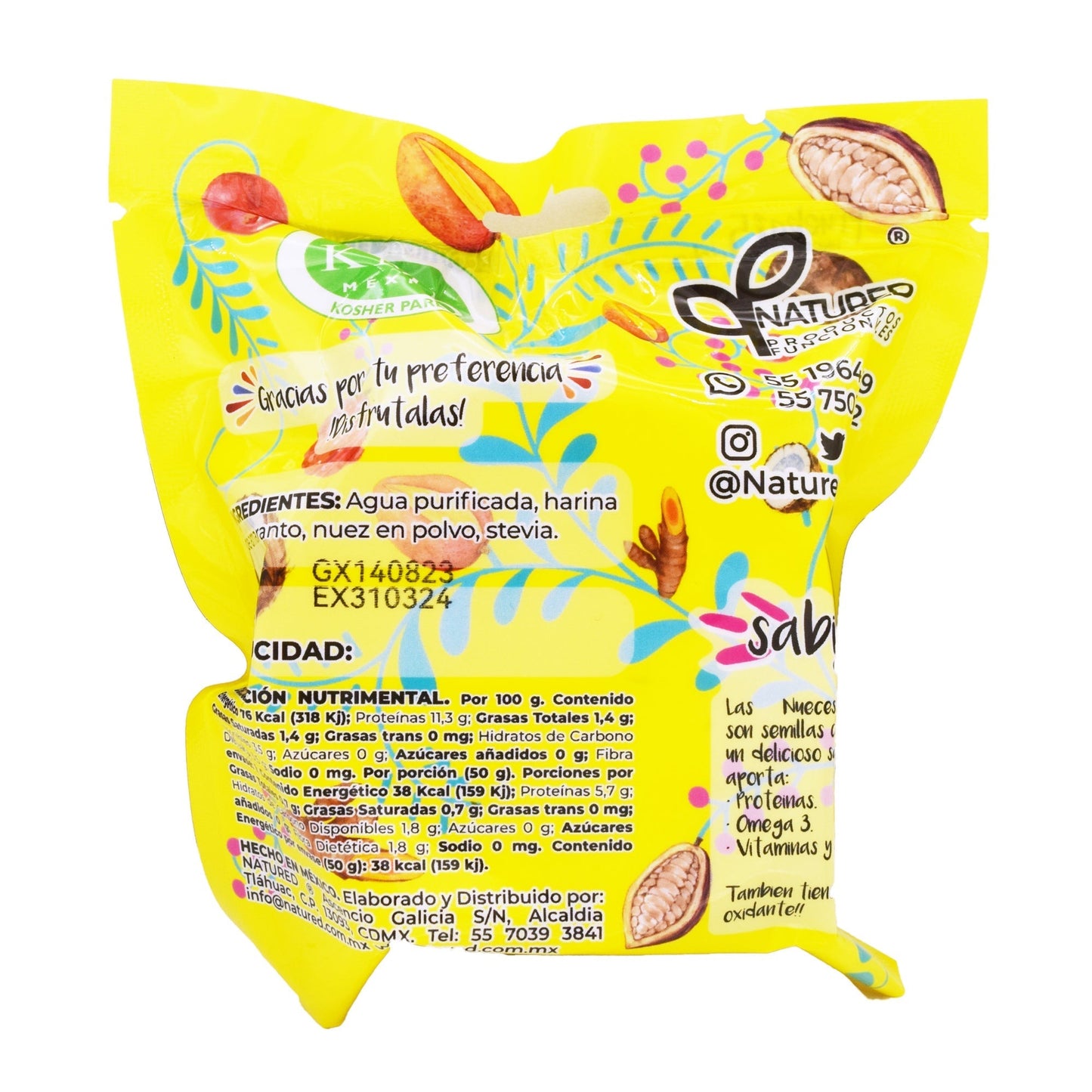 Obleas De Amaranto Sab Nuez 50 G (Caja 12) (NATURED)