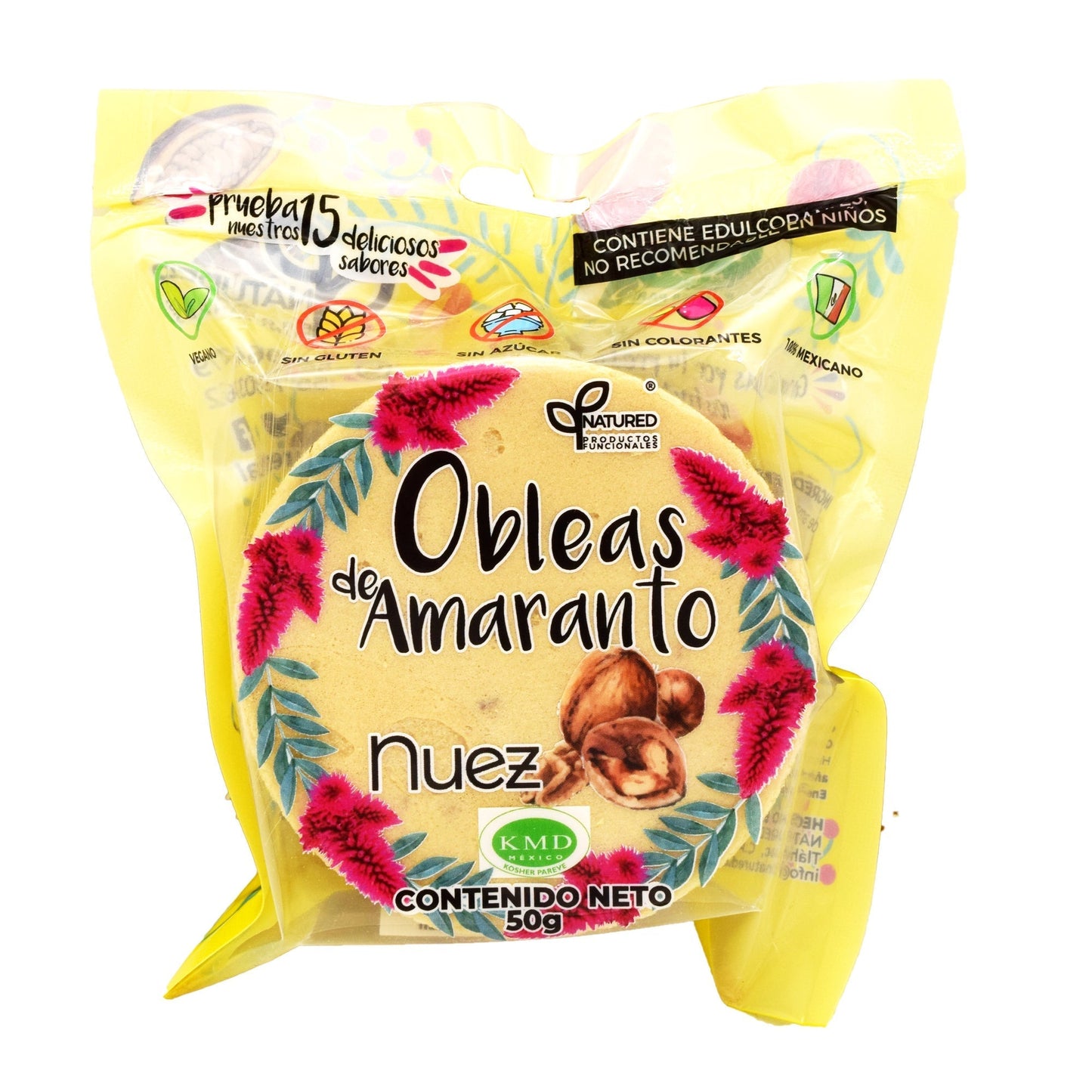 Obleas De Amaranto Sab Nuez 50 G (Caja 12) (NATURED)