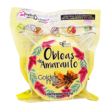 Obleas De Amaranto Con Golden Milk 50 G (Caja 12) (NATURED)