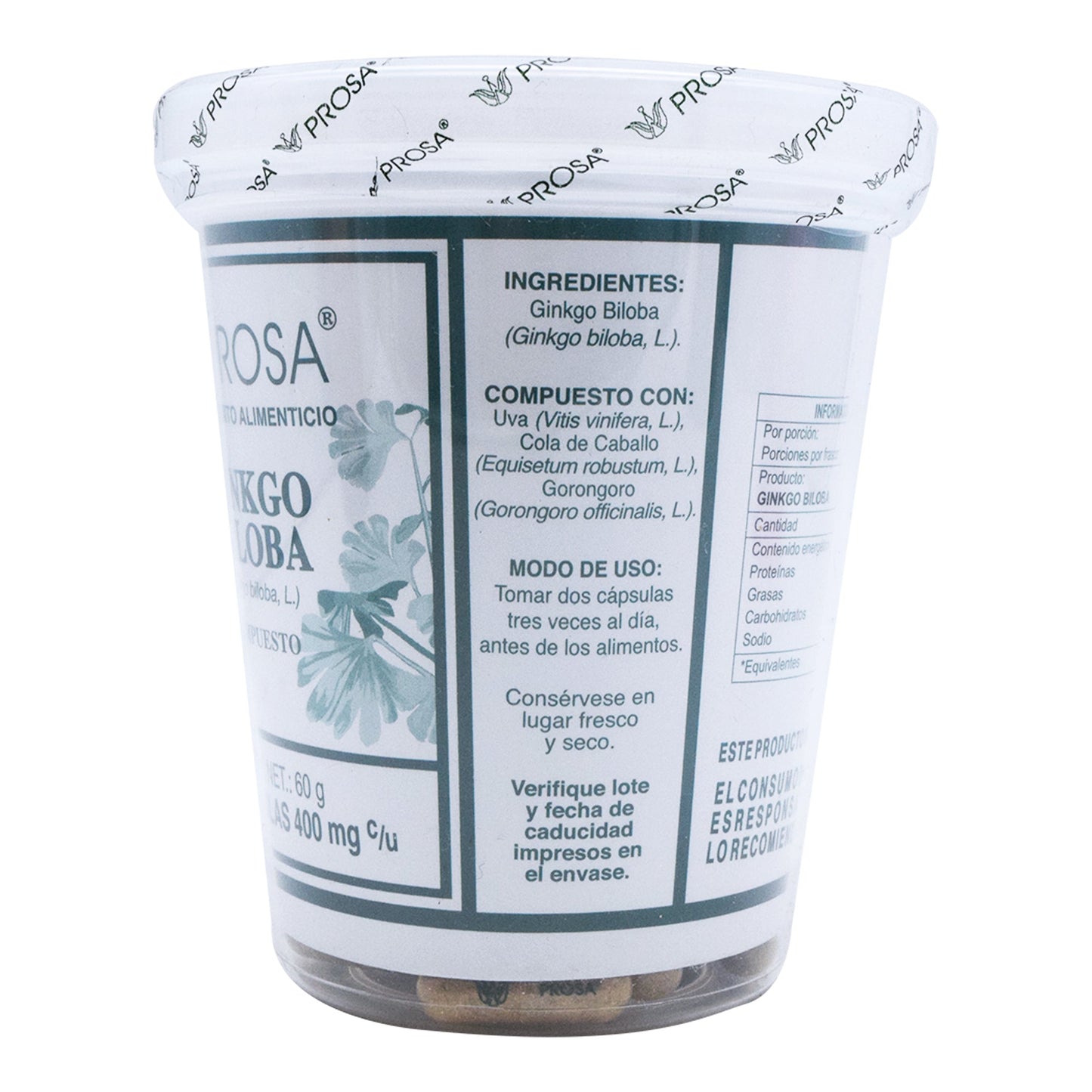 Ginkgo Biloba 150 Cápsulas (PROSA)