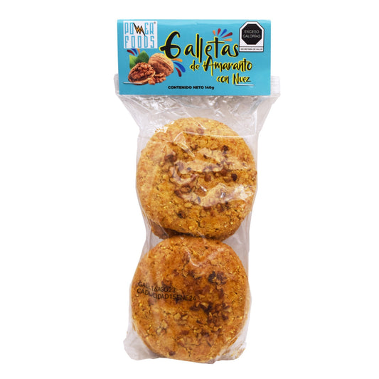 Galletas De Amaranto Con Nuez 140 G (Caja 12) (POWER FOODS)