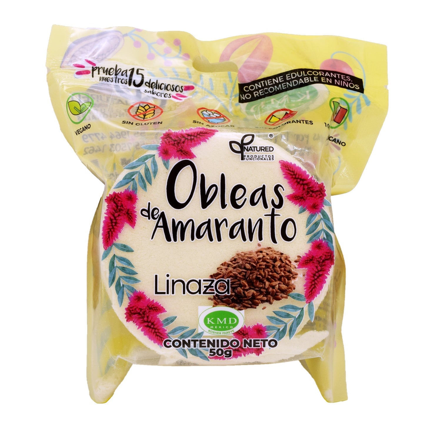Obleas De Amaranto Sab Linaza 50 G (Caja 12) (NATURED)