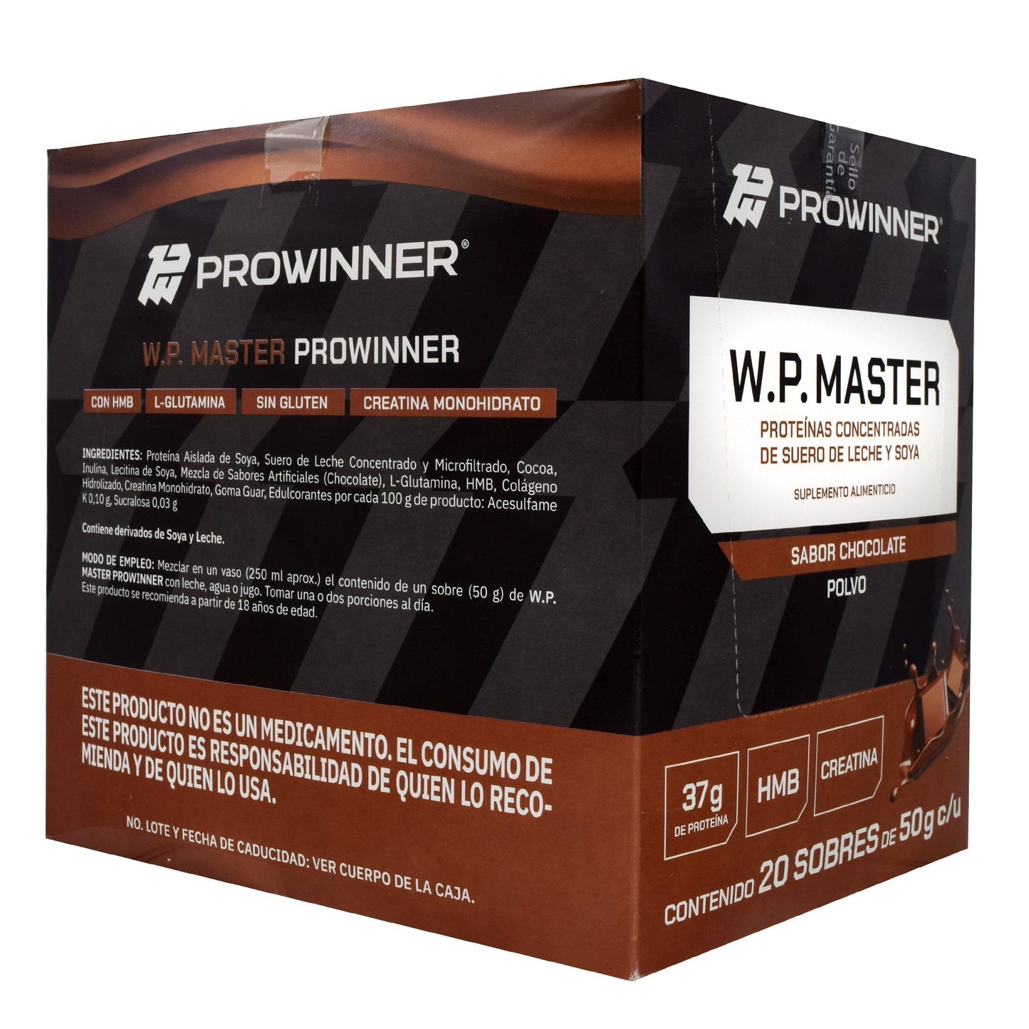 Proteina Wp Master Chocolate Sobre 50 G (Paquete 20) (PROWINNER)
