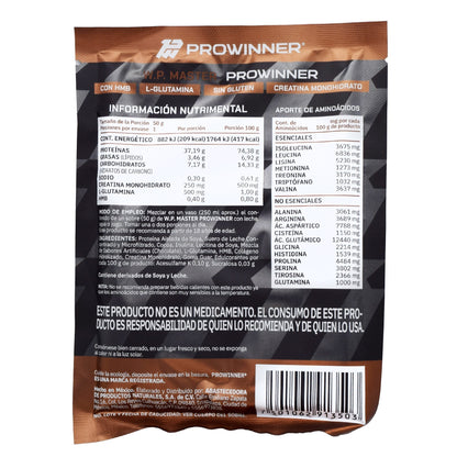 Proteina Wp Master Chocolate Sobre 50 G (Paquete 20) (PROWINNER)