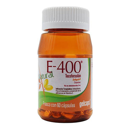 Vitamina E 400 Natural 60 Cápsulas (GELCAPS)