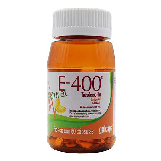 Vitamina E 400 Natural 60 Cápsulas (GELCAPS)