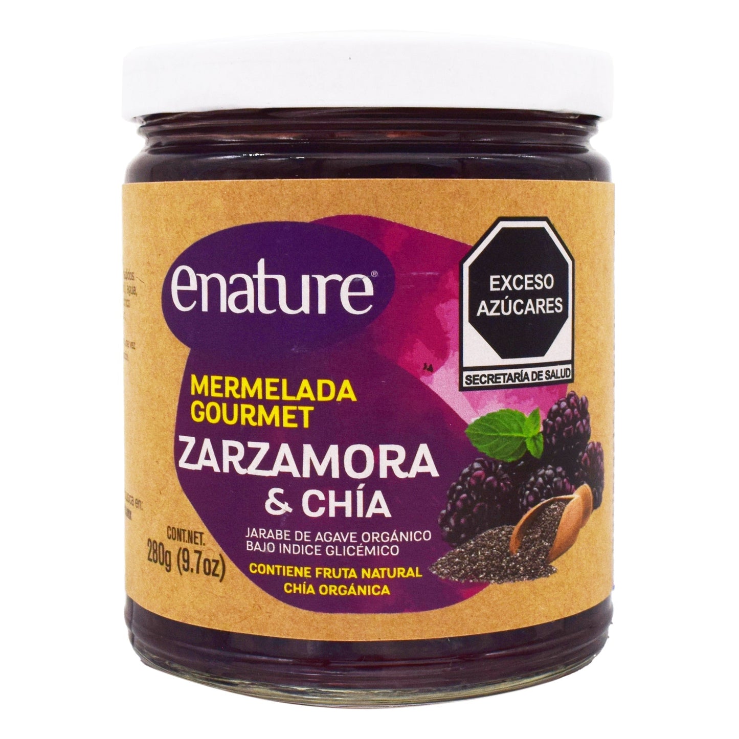 Mermelada Zarzamora Chia 280 G (E-NATURE)