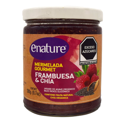 Mermelada Frambuesa Chia 280 G (E-NATURE)