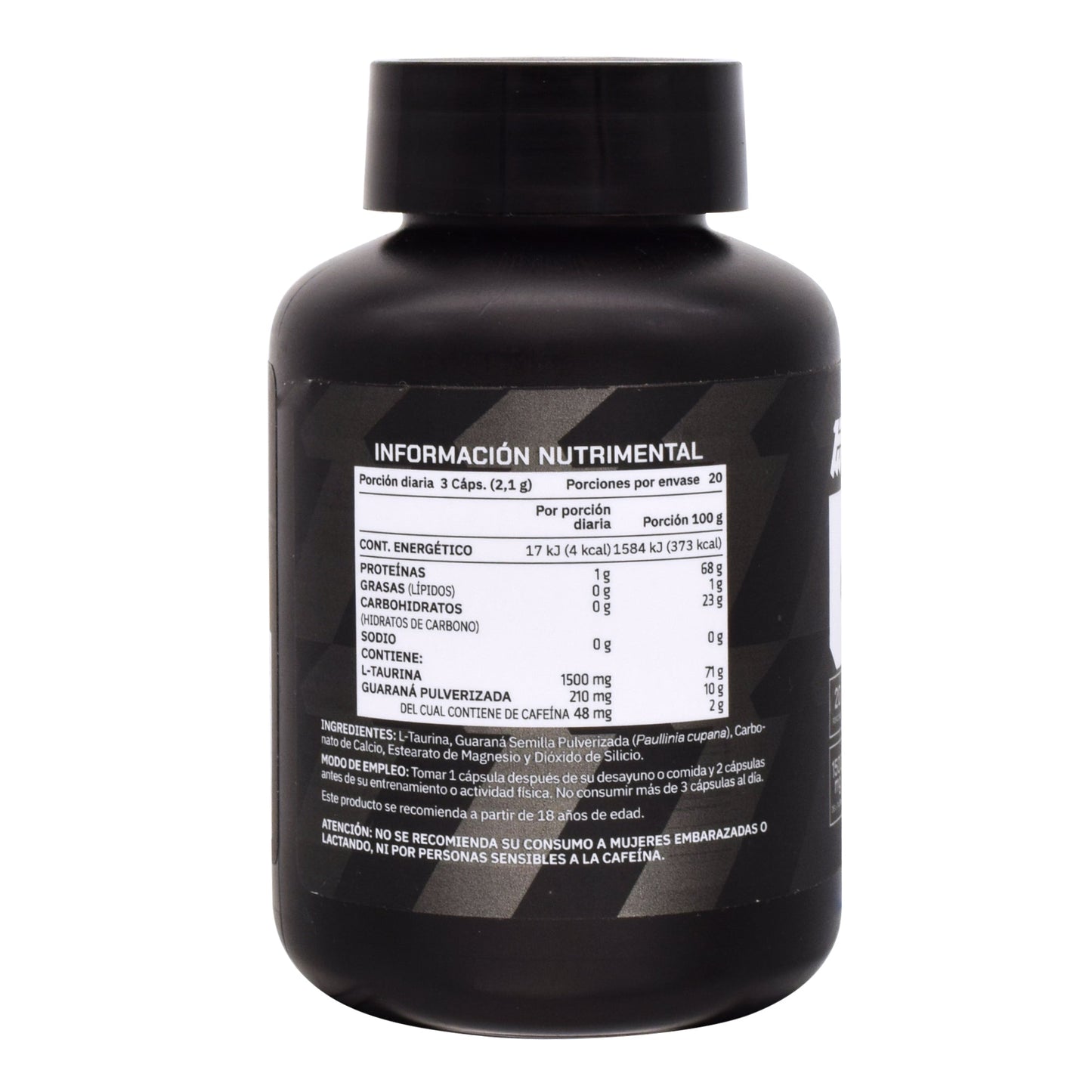 Taurina Y Cafeina 60 Cápsulas (PROWINNER)