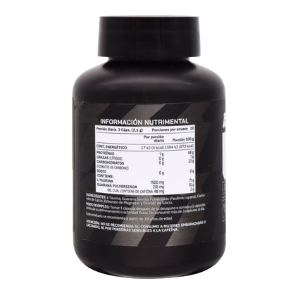 Taurina Y Cafeina 60 Cápsulas (PROWINNER)