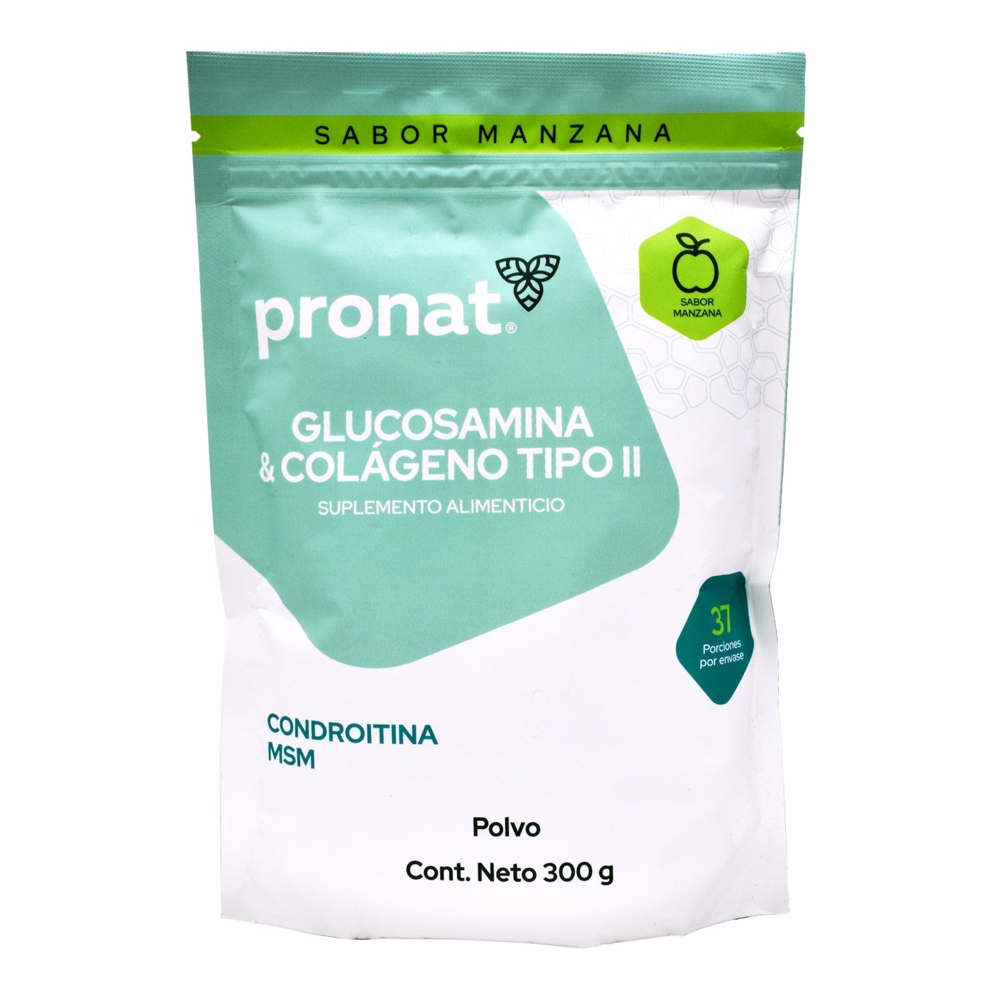 Glucosamina Y Colageno Tipo Ii Sab Manzana 300 G (PRONAT)