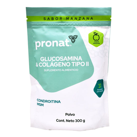 Glucosamina Y Colageno Tipo Ii Sab Manzana 300 G (PRONAT)
