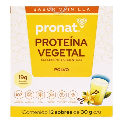 Proteina Vegetal Vainilla 30 G (Paquete 12) (PRONAT)