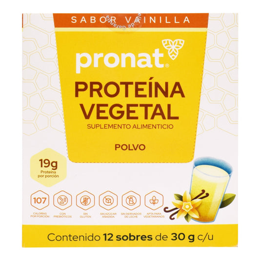 Proteina Vegetal Vainilla 30 G (Paquete 12) (PRONAT)