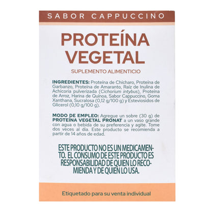Proteina Vegetal Cappuccino 30 G (PAQUETE 12) (PRONAT)